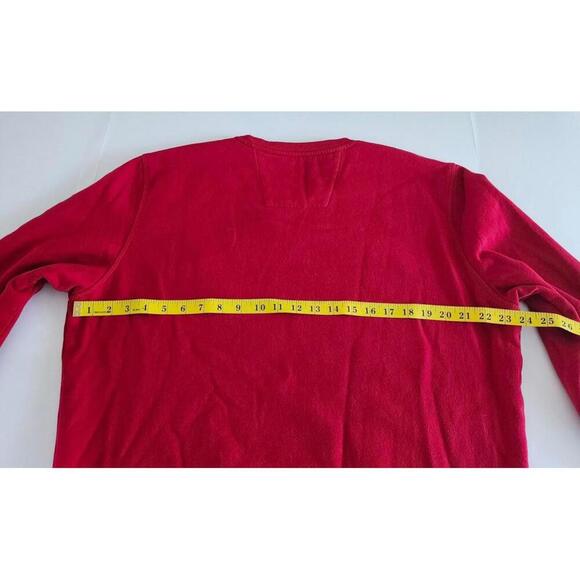Nautica Men's Red Crew Sweatshirt - Picture 6 of 8